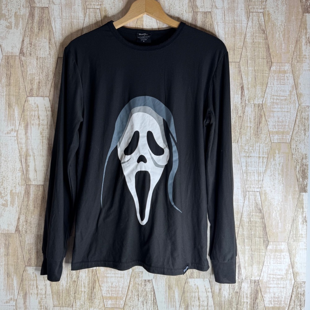 GhostFace Scream Horror Movie Graphic Long Sleeve T-Shirt Black Small Fun World